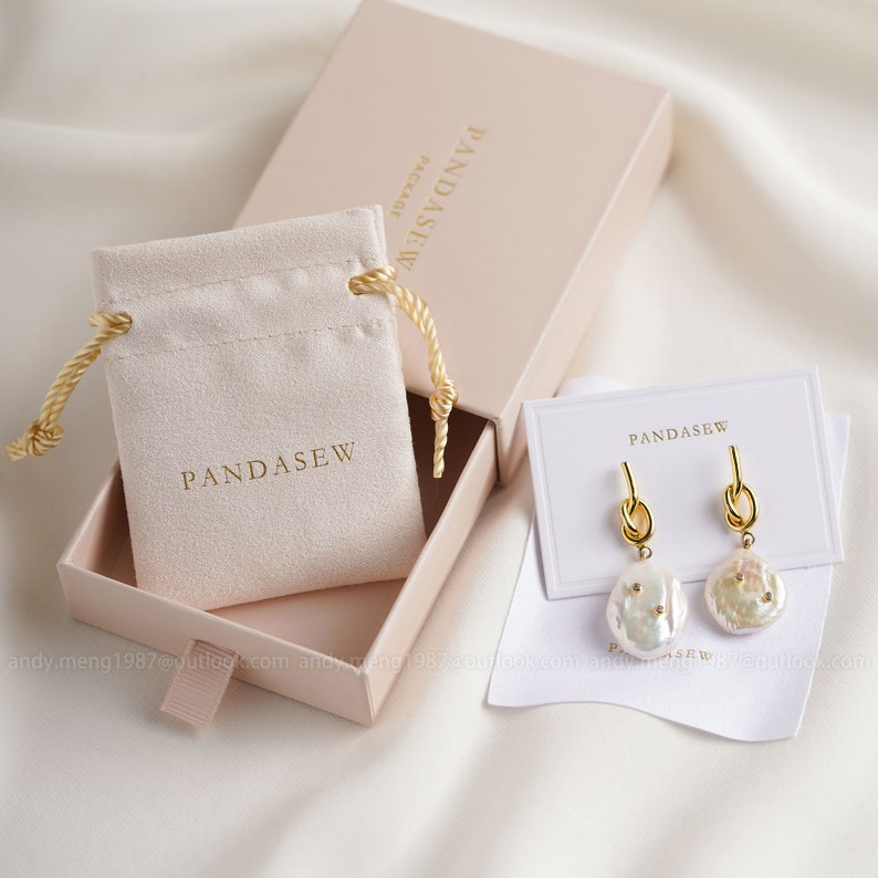 customizable jewelry packaging Jewelry wheat box with ivory bag