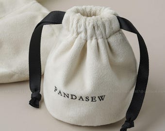 50 handmade Personalized Logo Round Bottom Drawstring Pouch for Jam, Toiletries, Candles, and Aromatherapy, Gift Packaging Bag custom size