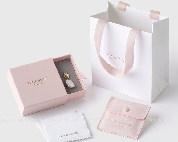 50 sets jewelry packaging paper box, paper bag ,microfiber snap pouch, polishing cloth with case Combo Sale Saving Shipping Fee