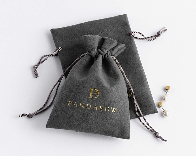 100  custom jewelry packaging bags pouches personalize logo print drawstring small bags velvet bag earring package pouch dark grey