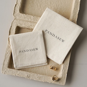 Pandasew Premium Double-Layer Natural Cotton Envelope Bags-Ideal for Packaging, Custom Logo Option