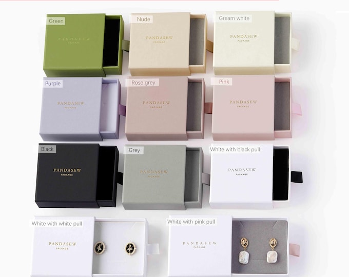 Sample link for Paper box custom jewelry box personalized logo chic small jewelry packaging box bulk