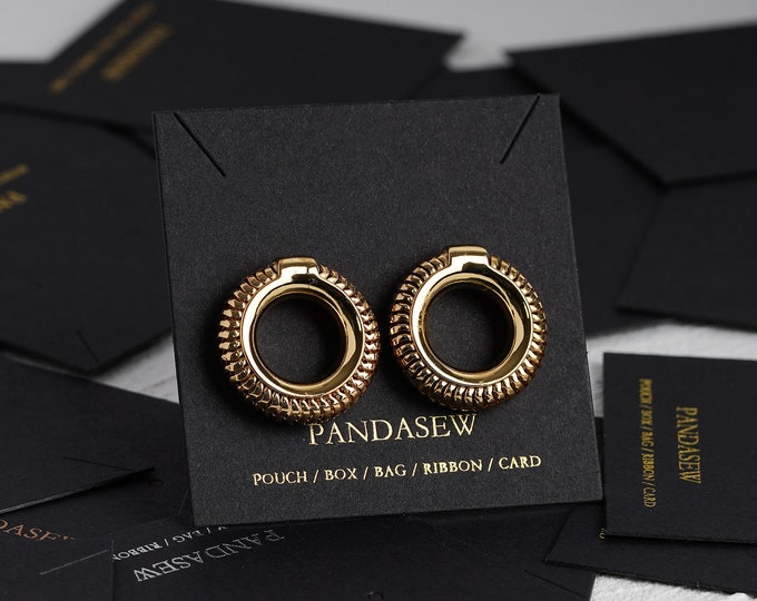 100pcs 8*8cm or 6*6cm  Black Jewelry Package Earring Holder Cards 350g Custom Logo Necklace Holder Card Packaging Paper Tags Earring Cards
