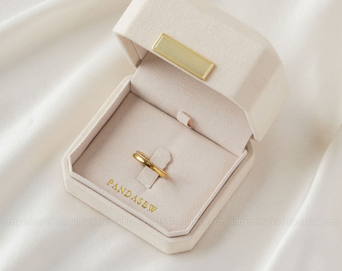 25pcs 7.7*7.2*5cm custom jewelry box with personalized logo small ring box packaging box bulk Luxury box for wedding earring and necklace