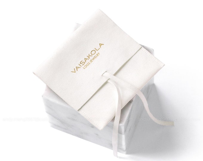 50pcs custom jewelry pouch personalized print logo envelope bag jewelry packaging pouch earring pouch wholesale