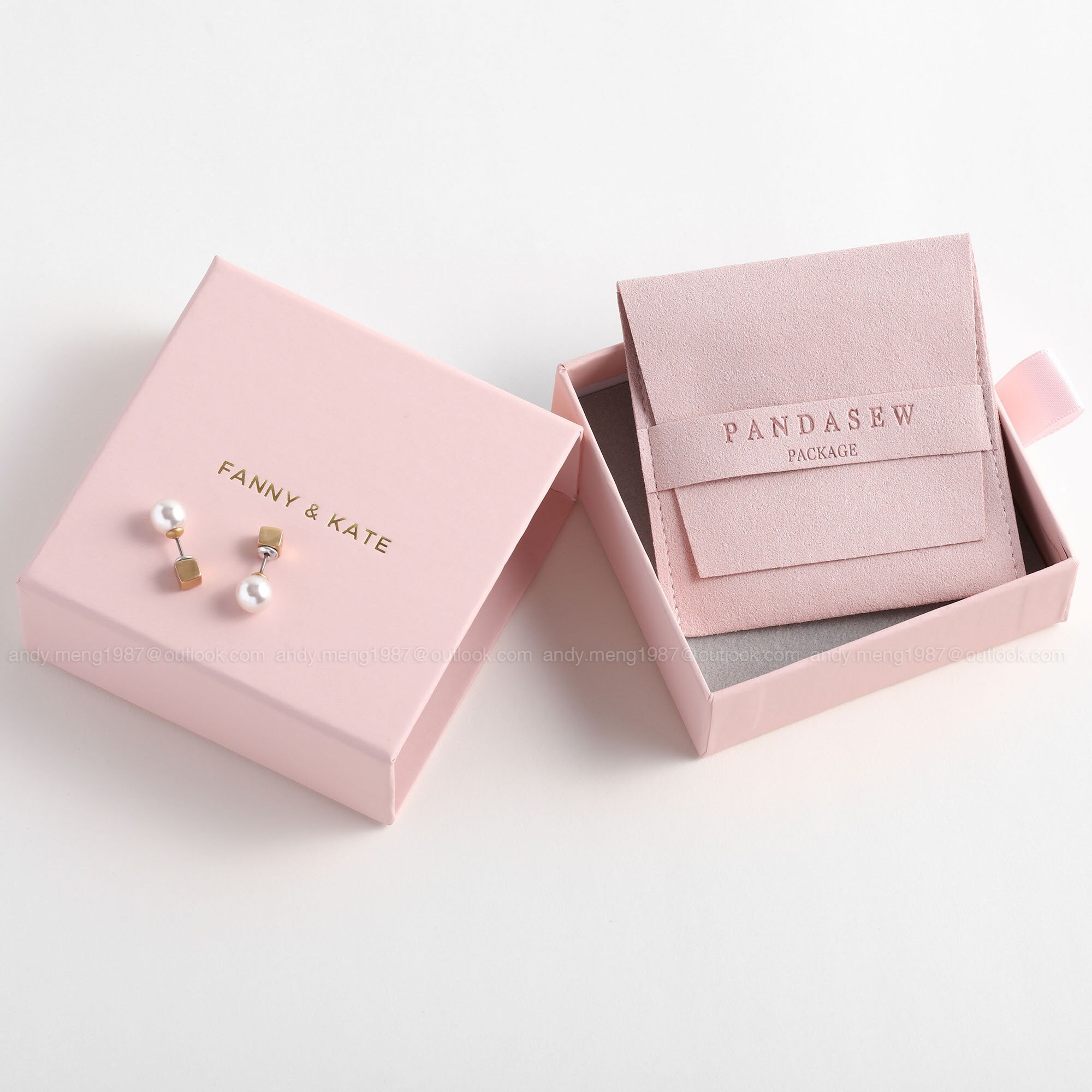 50pcs Pink Paper Box Custom Jewelry Box Personalized Logo - Etsy