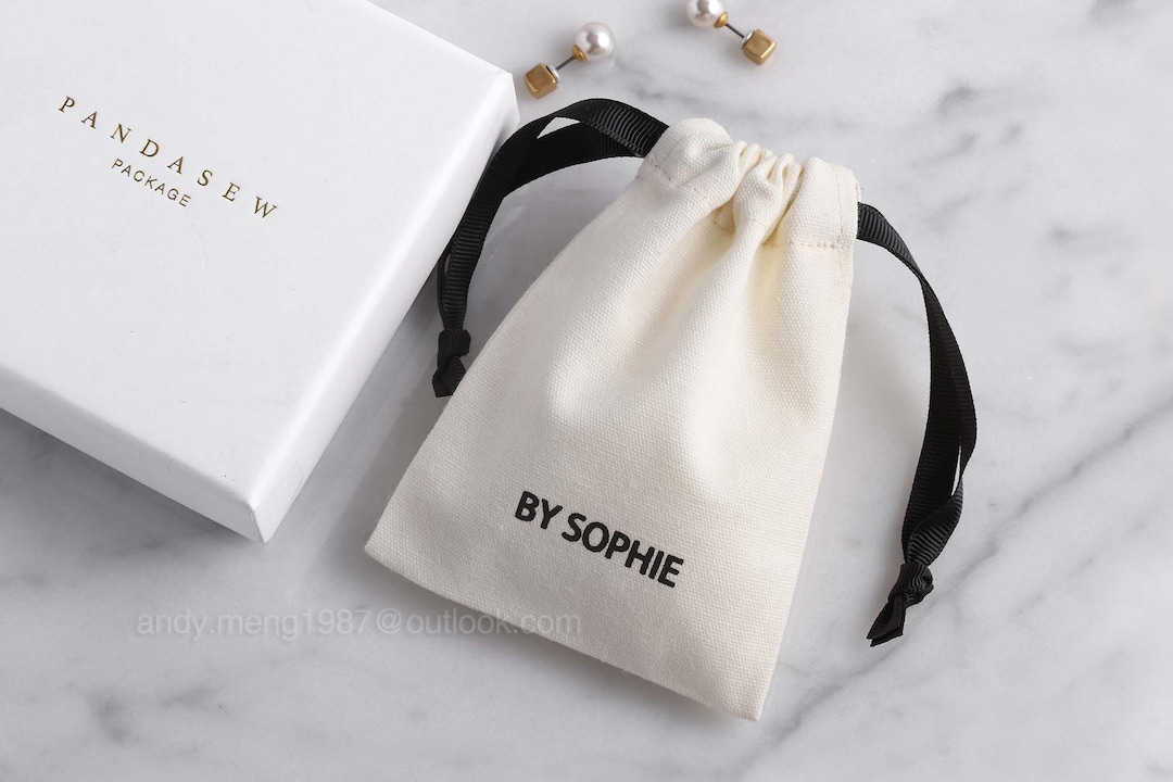 50Pcs/Pack Small Plastic Bag Gift Bag with Handle Earrings Jewelry