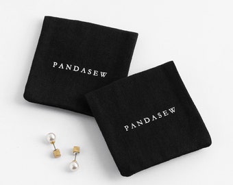 50 Double-layer Thicker Herringbone Twill Cotton Envelope Flap Pouch: Custom Logo Jewelry Package