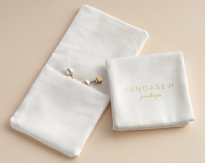 50pcs Flannel cotton pouch Envelope Flap Package Bag custom jewelry package pouch with your Logo printed wholesale product package supply