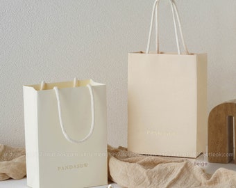 Custom Logo Paper Bags 50pcs: Colorful Kraft Gift Bags, Jewelry Packaging A3Y/A4Y