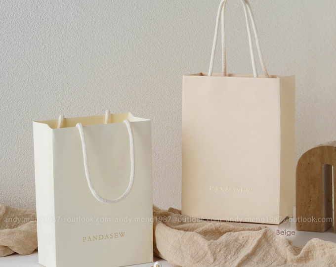 Custom Logo Paper Bags 50pcs: Colorful Kraft Gift Bags, Jewelry Packaging A3Y/A4Y