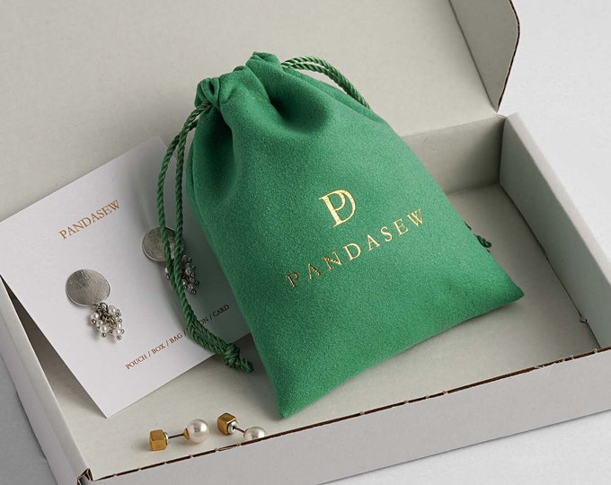 100 custom deboss logo print velvet bag drawstring bags jewelry package bags velvet pouches skincare product bags earring package pouch