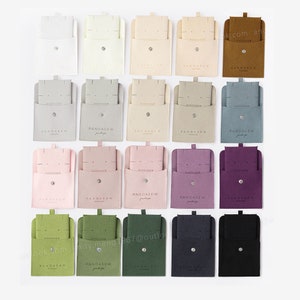 50 set display cards custom jewelry bag with insert pad Logo printed small earrings necklace packaging bags bulk wholesale