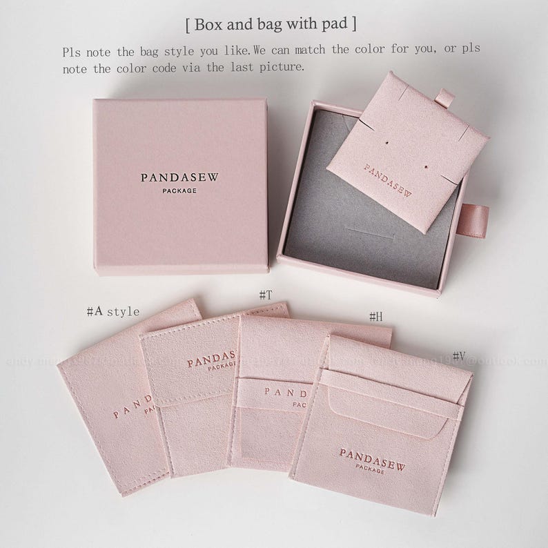 rose gray jewelry box, pink jewelry bag