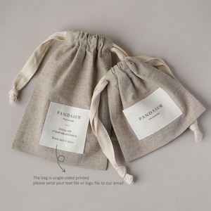gift linen bag with personalized logo
