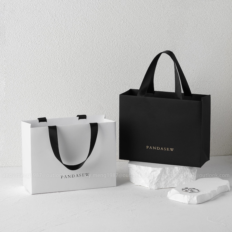 Sacs en papier kraft avec logo personnalisé avec poignées en ruban - 50 B2S A3S A4S B4S image 15
