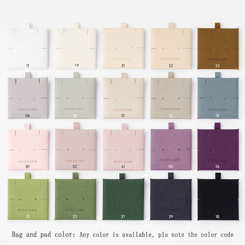 Microfiber jewelry holder color table