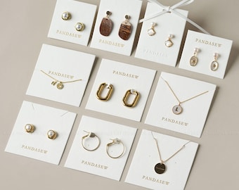 100pcs Custom Logo Jewelry Cards: Earring, Necklace, Bracelet Display Cards