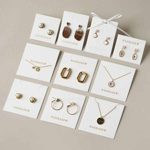 100pcs Custom Logo Jewelry Cards: Earring, Necklace, Bracelet Cards