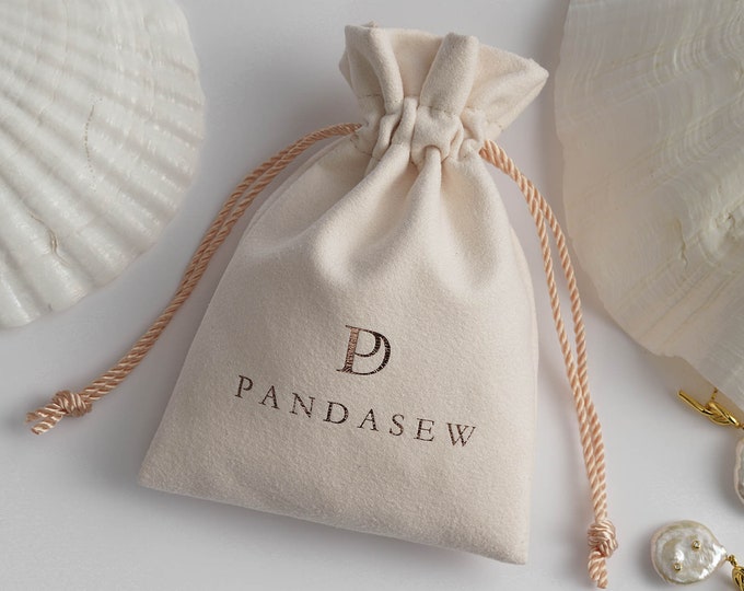 100 custom velvet drawstring bags logo print bags personalized package bag Jewelry bags necklace bags high-quality wholesale beige
