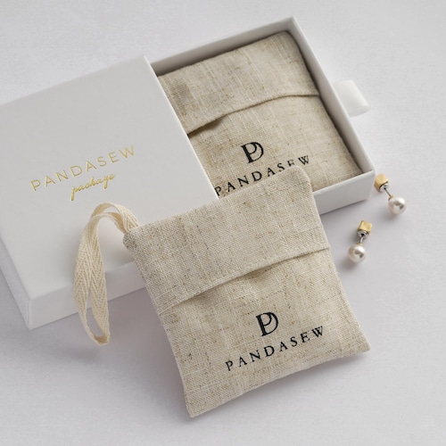 50 sacs en lin personnalisés : sachet avec logo personnalisé, cadeau, emballage de bijoux