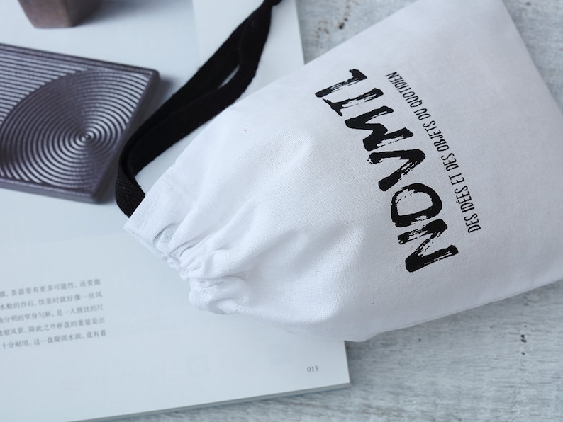 50 white personalized drawstring pouches custom white cotton bags logo name printed product packaging bags pouches chic wedding favor bags
