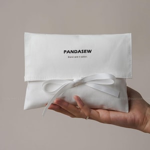 100pcs white cotton pouch Flap Bag, custom clothes dust bag with your Logo printed, bespoke gift favor bag manufacturers, any size
