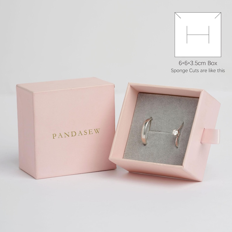 50 stuks 6*6*3,5 cm papieren doos op maat gemaakte ringdoos met gepersonaliseerd sponslogo afbeelding 15