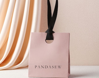50pcs A1D Paper bag custom package bag with Logo Colorful Style A Removable Ribbon personalized logo thank you Bag custom gift bags tote bag