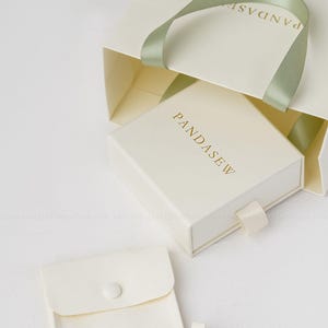 50pcs 9*9*3.5cm Paper box custom jewelry box with bag pouch personalized logo image 13