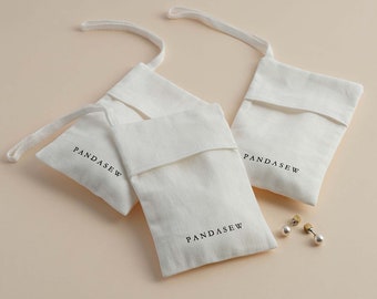 50pcs herringbone twill cotton pouch custom jewelry package pouch with your Logo printed  personalized Sachet gift package bag