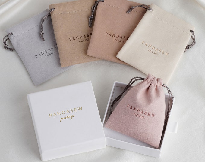 50pcs custom necklace packaging rings earrings jewelry package pouch bag for you bulk wholesale More colors