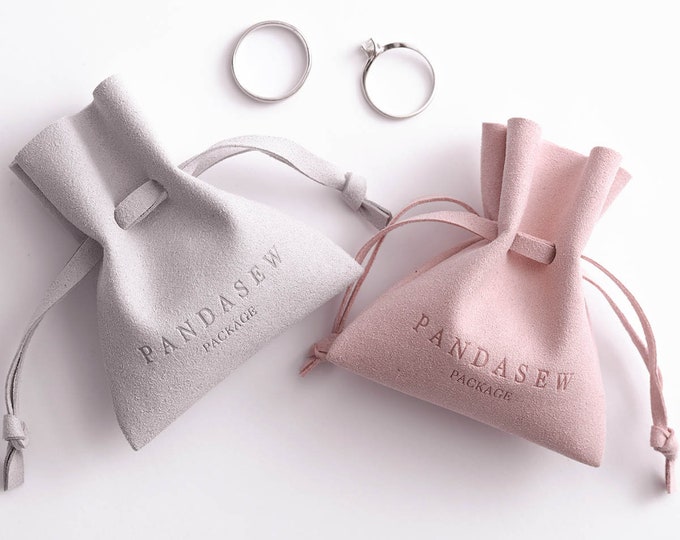 50pcs custom jewelry packaging pouch custom logo print wedding favor pouch Brooch ring earrings Watch packaging bags bulk