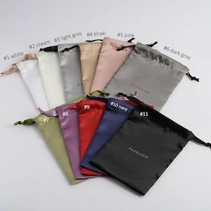 100pcs Satin drawstring bags custom dust bags Jewelry package pouch image 9