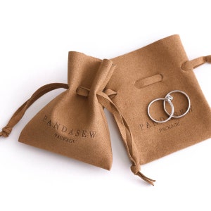 50pcs custom jewelry packaging pouch custom logo print package supplies microfiber jewelry bags bulk wholesale