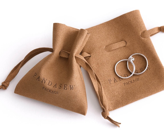 50pcs custom jewelry packaging pouch custom logo print package supplies microfiber jewelry bags bulk wholesale