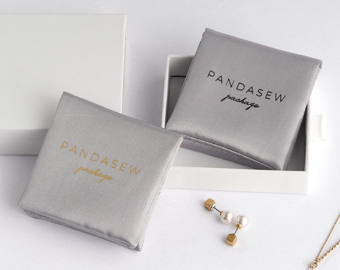 100pcs satin bags custom Jewelry package pouch personalized your logo printed bulk product package supply flap  envelope bag