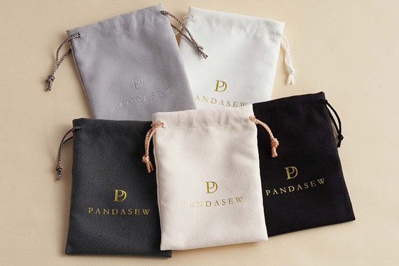 100 Custom Jewelry Packaging Bags Pouches Personalize Logo Print Drawstring Small Bags Velvet Bag Earring Package Pouch Dark Grey Etsy Canada