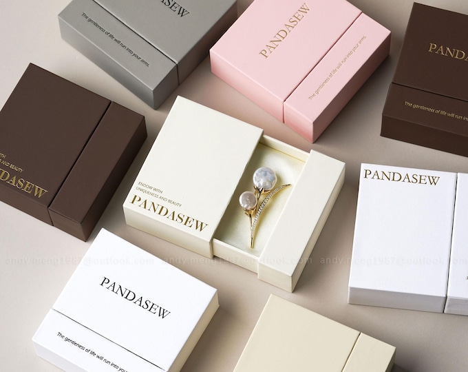 50pcs 9x9x3.5cm 8 colors custom jewellery box print logo,  drawer box with satin sponge