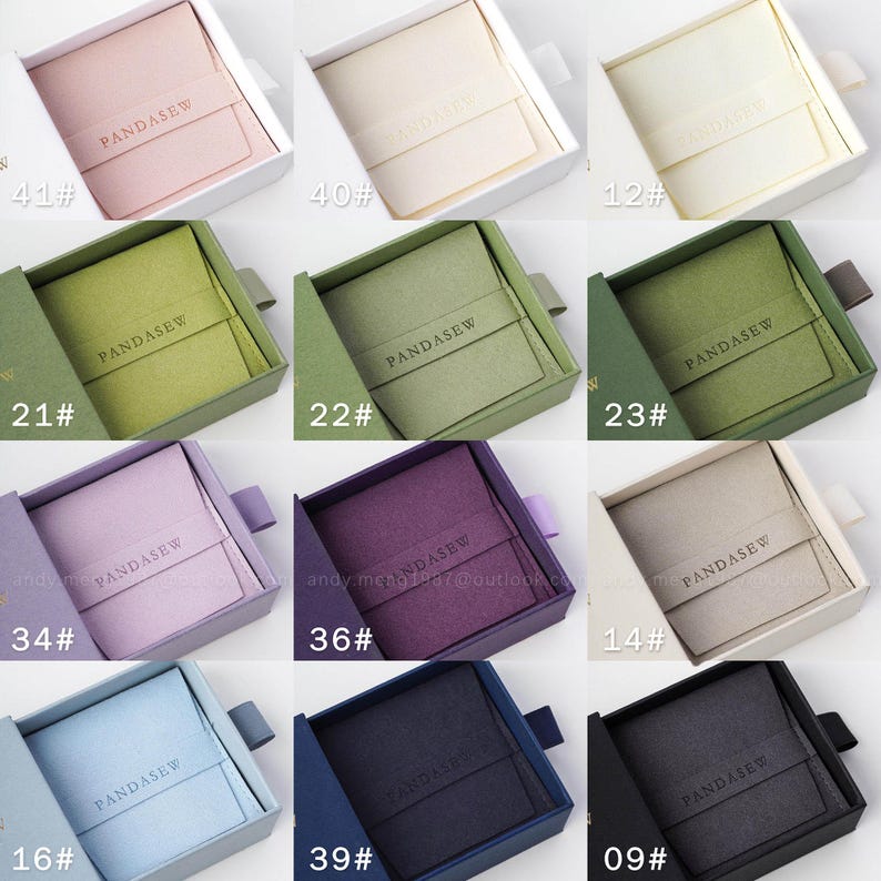 Custom Logo Jewelry Packaging Boxes, 50 pcs Drawer Paper Boxes With Sponge, Pouch Option image 9