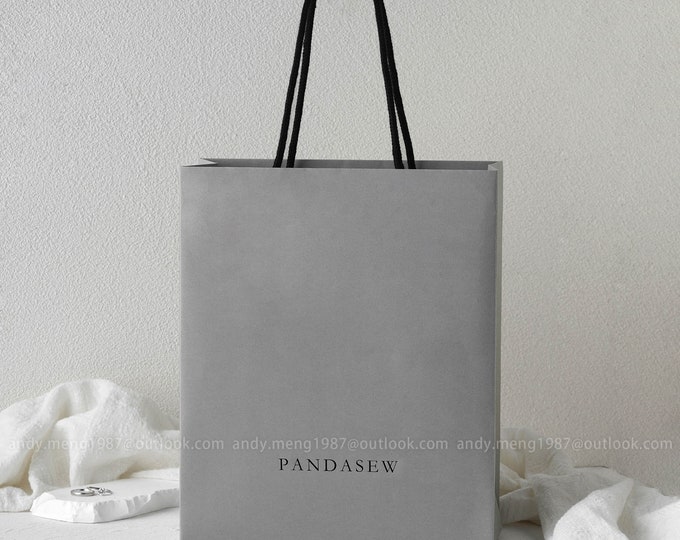 50pcs A6Y A6S Large Paper bag 9.5*4.7*11.5inches custom jewelry package bag with Logo personalized logo shopping Paper Bag custom gift bags