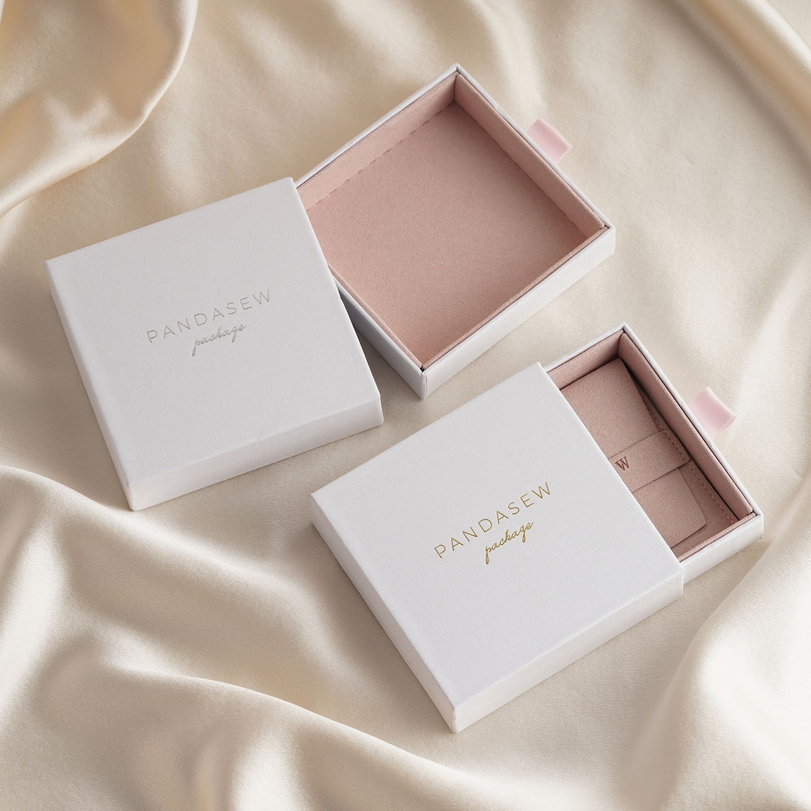 50pcs Paper box custom jewelry box with microfiber inside Etsy