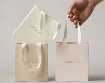 50pcs Custom Logo Paper Bags: FSC Small Business Packaging