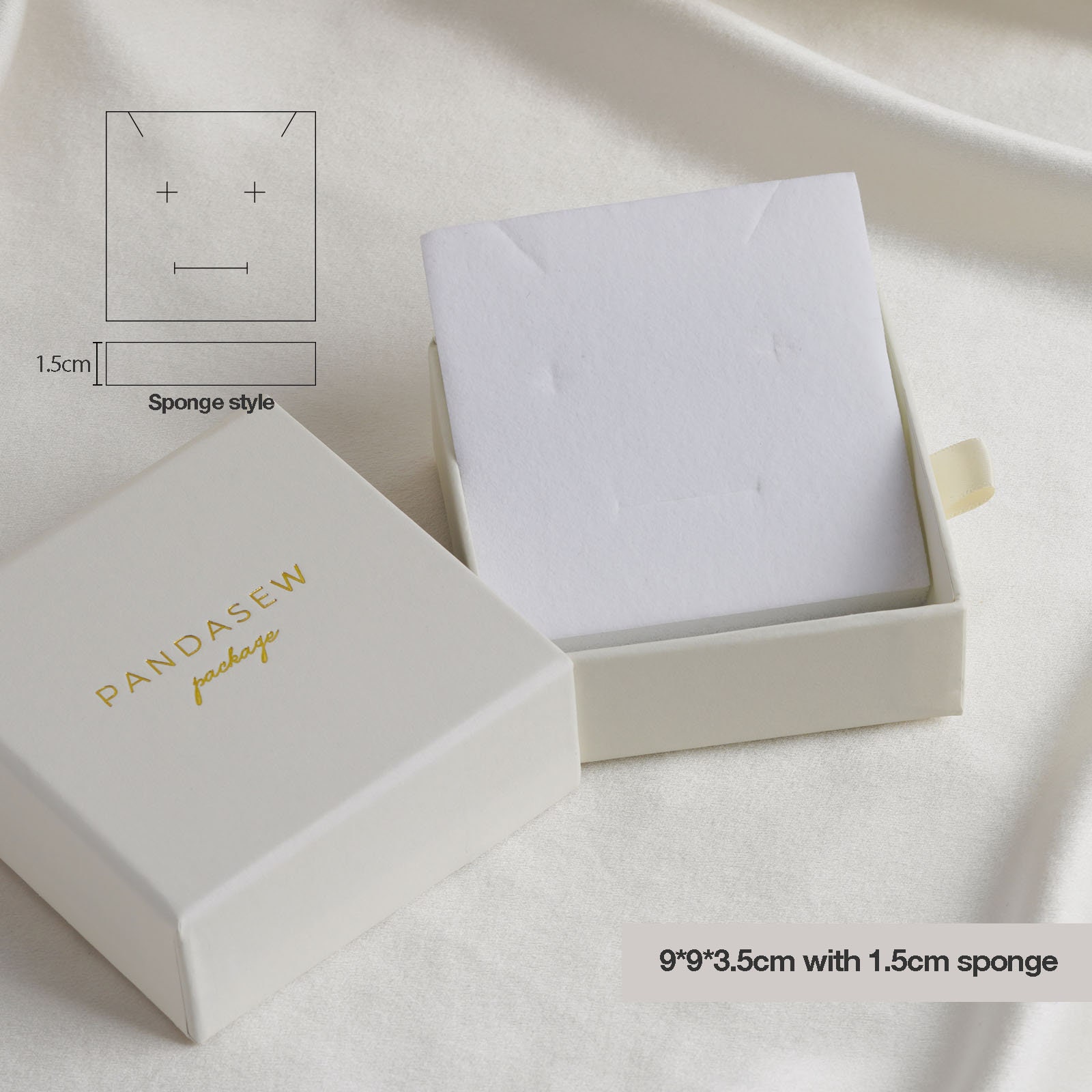 20PCS 9x9x2.5cm Jewelry Box Custom Logo Bracelet Packaging Box for