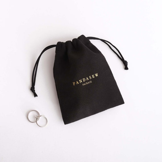 Pandasew 8*13cm Custom Microfiber Jewelry Packaging Bag Drawstring
