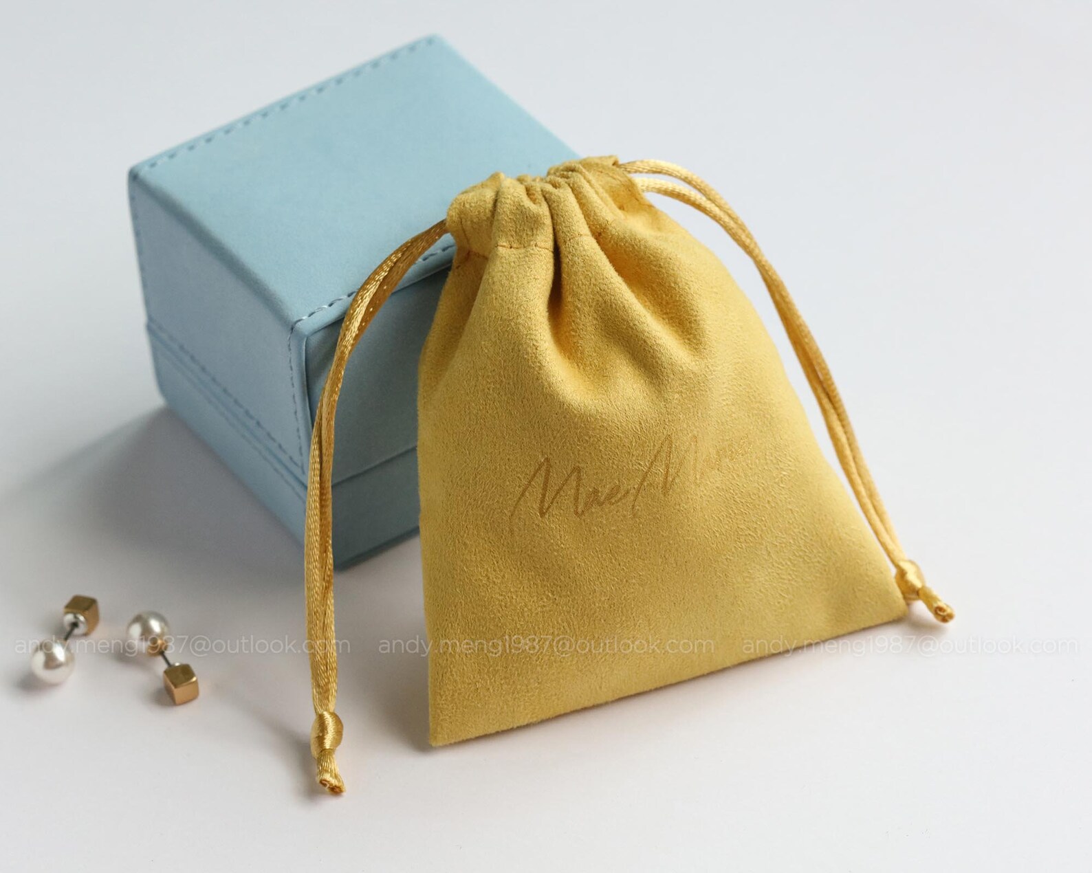 50 Jewelry Packaging Bags Personalized Logo Print Drawstring Etsy