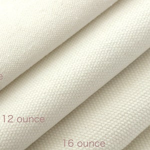different thickness of cotton canvas fabric