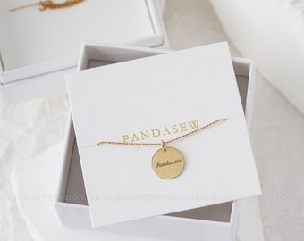 100 peças PandaSew Pacote de joias Pulseira Cartões 350g Logotipo personalizado Pulseira Exibição Embalagem Papel Etiquetas Cartões Pulseira Pacote suporte pulseira