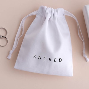 50 Custom cotton drawstring pouch personalized LOGO printed gift packaging cosmetic bags jewelry packaging pouch bag