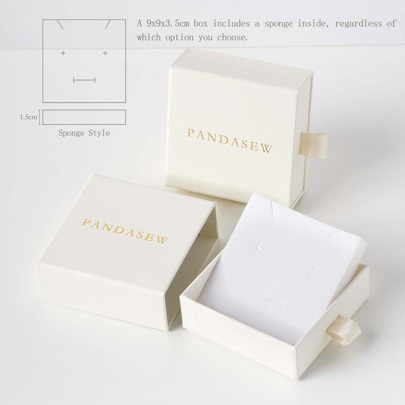 cream jewelry gift boxes with foam inside